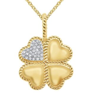 KC Designs Gold Shamrock Pendant Necklace