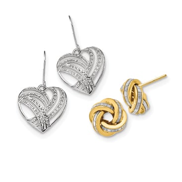 quality gold silver and gold earrings